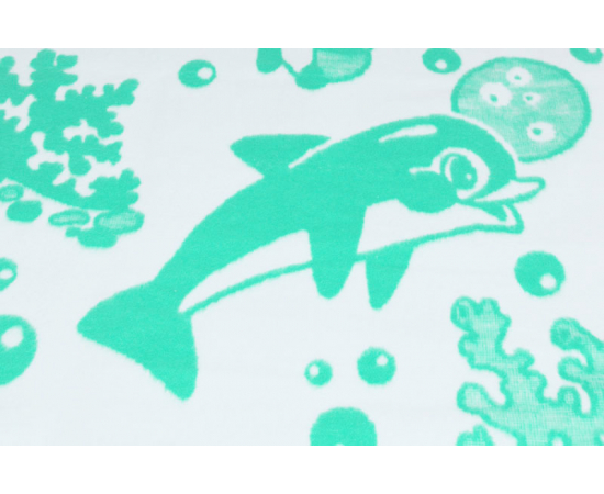 Дельфины цв. лимонный од-ло байк. Ермолино 140х100, изображение 2 - Интернет магазин "Труд"