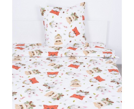 КПБ 1,5сп (1нав.50х70) поплин Лесные пушист - Интернет магазин "Труд"