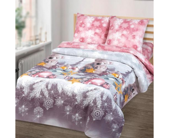 12253/1 КПБ Поплин 2сп (2н. 70х70) Ласковый мишка - Интернет магазин "Труд"