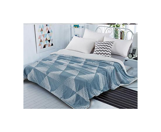 Треугольники цв.голубой плед двухсторон. 150х200 - Интернет магазин "Труд"