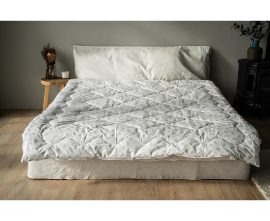 Одеяло из холофайбера 2сп Перо павлина серебро - Интернет магазин "Труд"