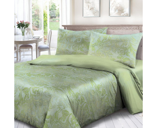 КПБ Сатин 2сп (2н. 70х70) Мажор салат. - Интернет магазин "Труд"