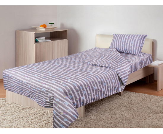 КПБ из бязи 1,5сп (1нав.50х70) Радуга сер. КПБ из бязи 1,5сп (1нав.50х70) Радуга сер. - Интернет магазин "Труд"