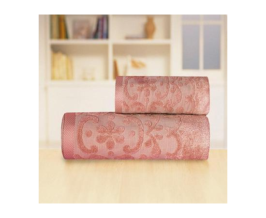 Бамбук жаккард розовый полотенце махр. 50х90 - Интернет магазин "Труд"