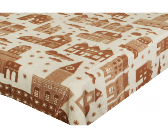 Домики коричневый одеяло байк. 140х205 - Интернет магазин "Труд"