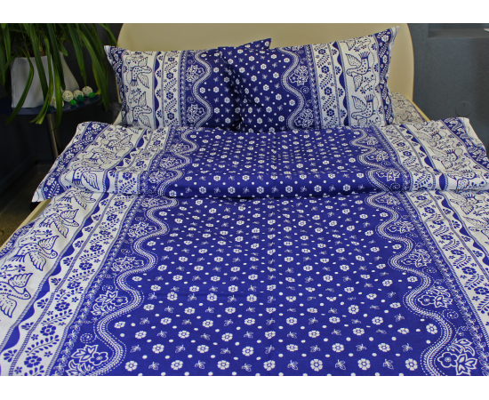 КПБ 1,5сп (2нав.70х70) п/лен Птица счастья, изображение 3 - Интернет магазин "Труд"