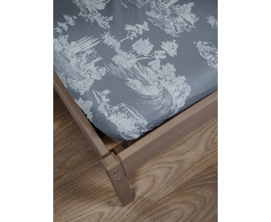 Простыня на резинке 140х200 Жуи серый 2 - Интернет магазин "Труд"