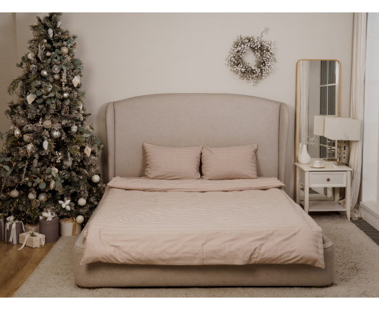 КПБ из сатина 2сп (2н. 50х70) Латте 3х3 - Интернет магазин "Труд"