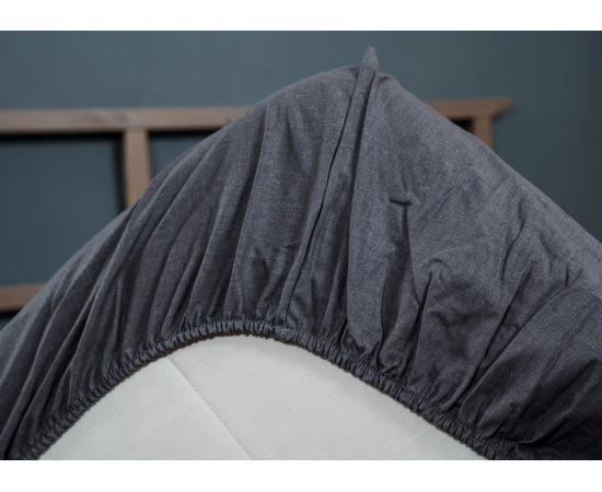 Простыня на резинке 160х190 вар хлоп сер, изображение 2 - Интернет магазин "Труд"