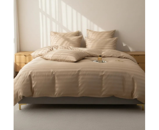 КПБ из сатина 2сп (2н. 50х70) Латте 3х3 - Интернет магазин "Труд"